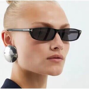 Fashion T Cat Eye Sunglasses Women 2024 New Luxury Brand Small Oval Black Sun Gl